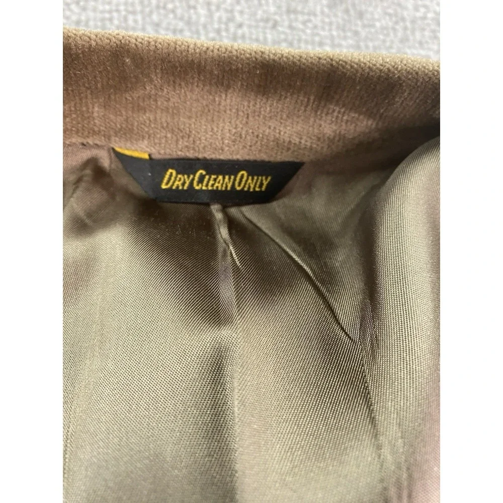 Vintage Sedgefield Sport Coat 44 L Taupe Polyester Retro Western Designer 80s